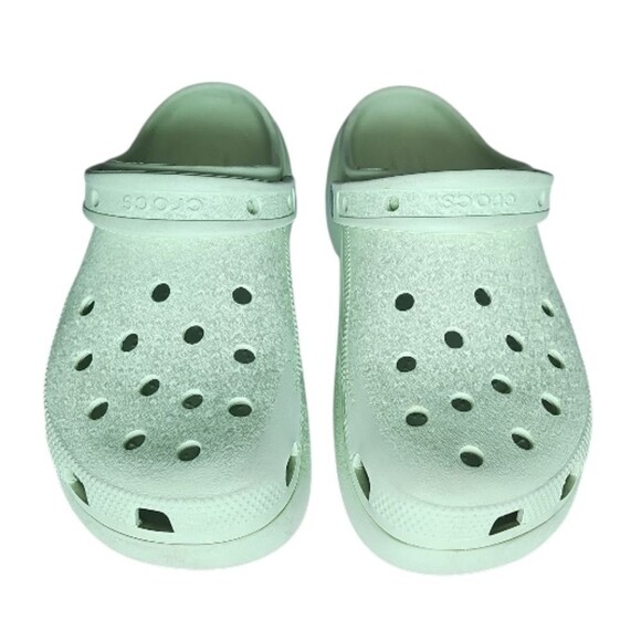 Crocs Classic Platform Clogs Lime Green Sz 10 Outdoor Beach Summer Festival - Picture 5 of 13